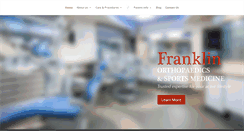 Desktop Screenshot of franklinorthomd.com