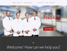 Tablet Screenshot of franklinorthomd.com
